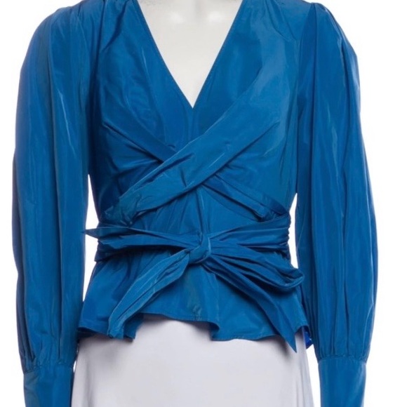 Veronica Beard Cobalt Blue Twist Blouse - Picture 1 of 4